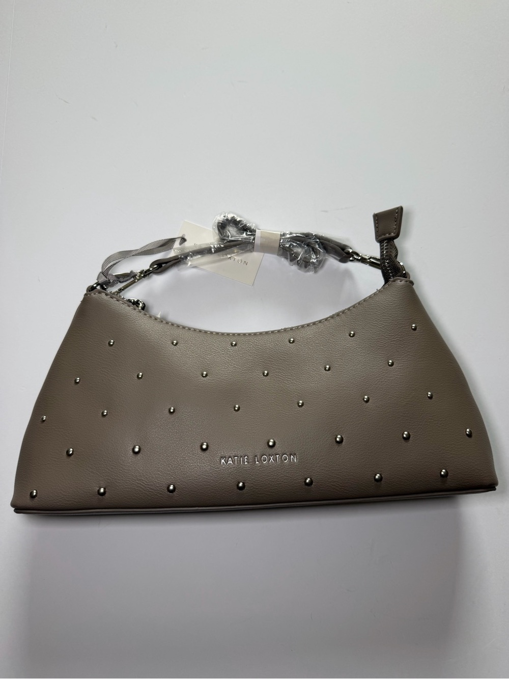 Katie Loxton Taupe Studded Shoulder Bag